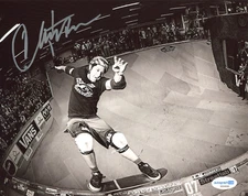 Christian Hosoi Signed 8x10 Photo Autograph Skateboard Legend Dogtown ACOA COA