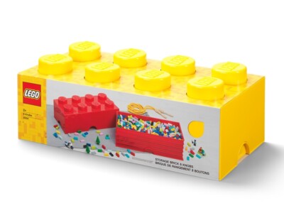 LEGO 4004 Storage Brick with Knobs Yellow (Damaged Box
