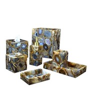 Natural Agate Stone bathroom Set Set of 7 pcs Luxury bathroom set