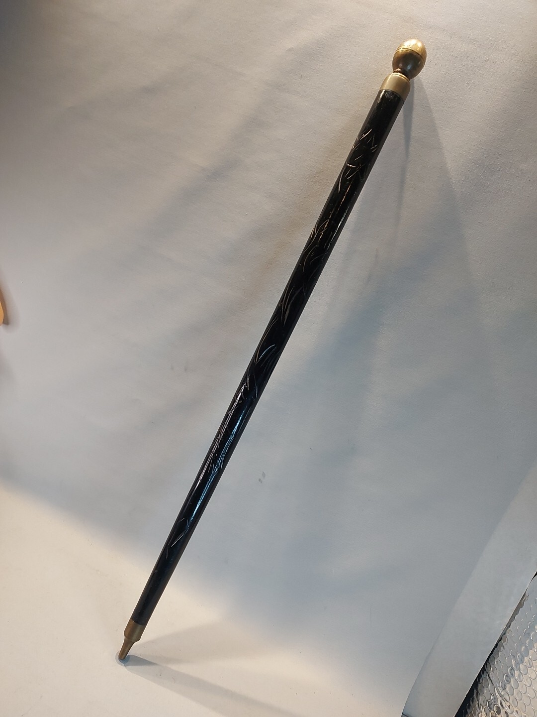 WALKING STICK GADGET SNOOKER POOL CUE CANE VINTAGE WOOD BRASS eBay