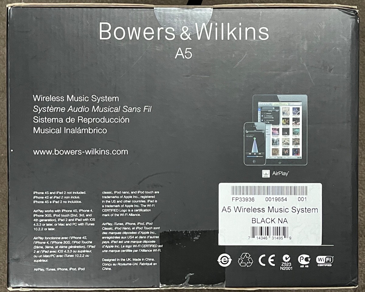 Bowers & Wilkins A5 Wireless Music System With Airplay for Bowers & Wilkins A5 Wireless Music System With Airplay for