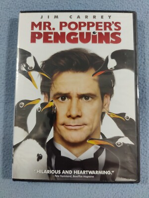 NEW SEALED MR. POPPER'S PENGUINS DVD JIM CARREY CARLA GUGINO ANGELA LANSBURY