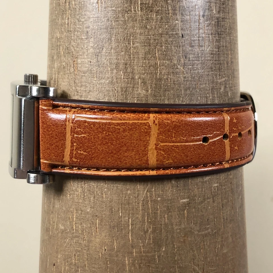 Benrus Hombres PIM203BR Vestido Champaign Dial Cuero Cuarzo Analógico 26mm Reloj 7 1/2" Foto 3 de 4