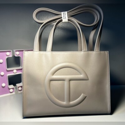 Telfar Shmedium Gray Shopping Bag