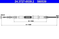 Ate Handbremsseil Links FüR Brava Bravo Marea 1.2-1.9D 10.95-12.02 Oe 46468156