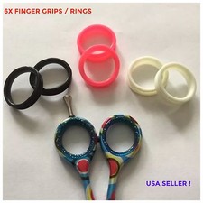 6X Barber Hair Shears Scissors Finger Rings Grips Inserts 3 sets SIZE X- LARGE