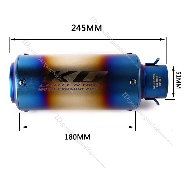 Tubo silenciador 51 mm puntas escape moto Ducati Monster 821 1200 2014-2018 Foto 4 de 4