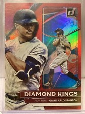 2022 DONRUSS BASEBALL GIANCARLO STANTON HOLO RED PARALLEL DIAMOND KINGS CARD