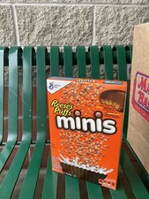 Reeces Puffs Mini Breakfast Cereal, Chocolate Peanut Butter Cereal, Family Size