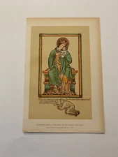Matthew Paris Benedictine Monk at feet of Virgin Mary and Child c. 1892 Print