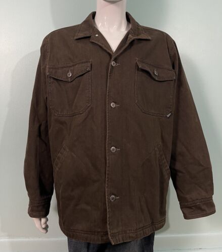 Woolrich Wool Blanket Lined Chore Barn Work Jacket Duck Canvas Saddle Coat XXL - Picture 1 of 13
