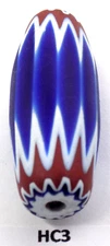 XXL Sweet Oval Howard Collection Chevron Trade Bead African HC3  BG 61
