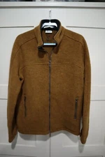 IBEX Women's 100% Boiled Wool Jacket Coat Full Zip - XL Extra Large Made in USA