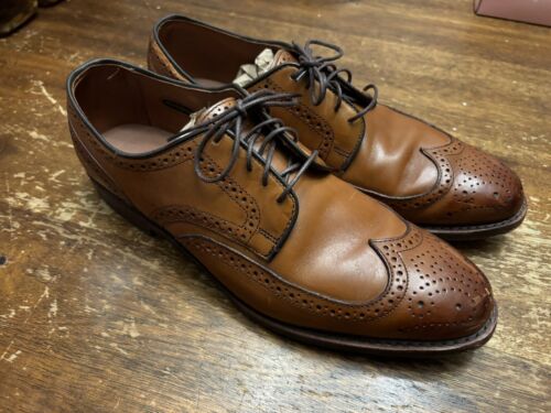 Herren Allen Edmonds Schuhe Gr. 9 D Braun Budapester Oxford-Schuhe Top Zustand