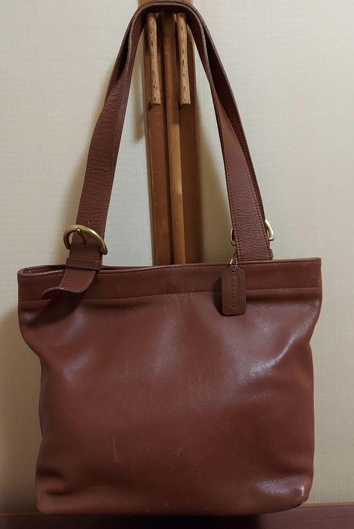 極美品✨vintage coach old bag TOTO brown Rare Made in USA OLD COACH Shoulder Tote Bag Vintage Leather