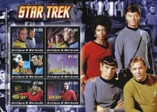 Antigua 2008 - Star Trek - Sheet of 6 stamps - Scott #3021 - MNH