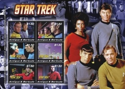 Antigua 2008 - Star Trek - Sheet of 6 stamps - Scott #3021 - MNH