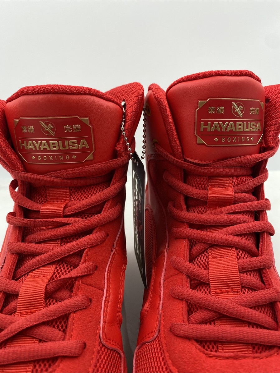 Hayabusa Shoes Men Sz 9 Pro Boxing Shoe Red & Gold Hayabusa Pro Shoes Men Sz 9 Pro Boxing Martial Arts Shoe Red  main image 4