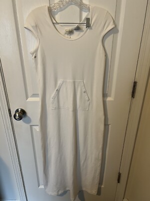 Crossroads Ladies White Maxi Dress With Pockets Size Small