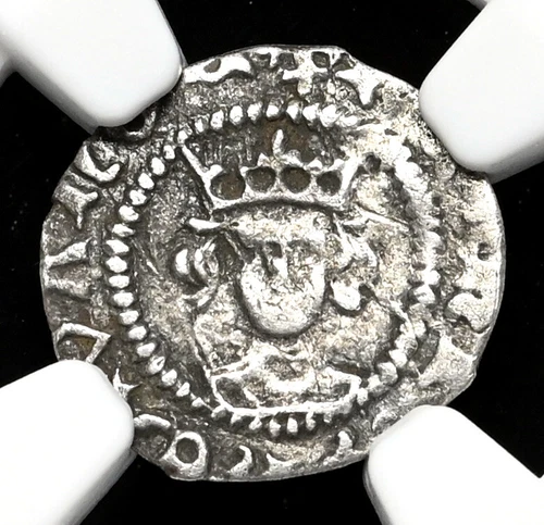 ENGLAND. Henry VI. 1422-1461. Silver Halfpenny, S-1884, NGC XF Details