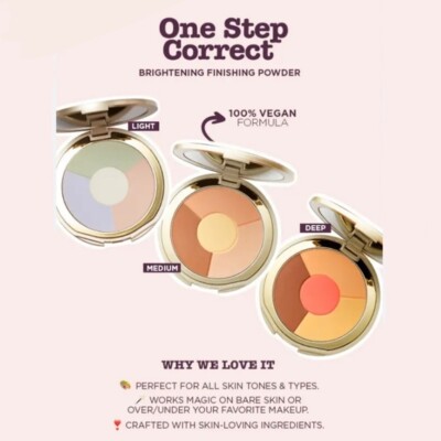 STILA:  ONE STEP CORRECT BRIGHTENING POWDER. LIGHT OR MEDIUM. ORG $36, SALE $24