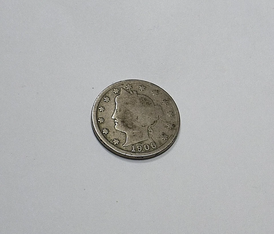 1906 Rare 119-Year-Old Barber Liberty V Nickel US Coin Die Crack Closed 6 - Image 4 of 4