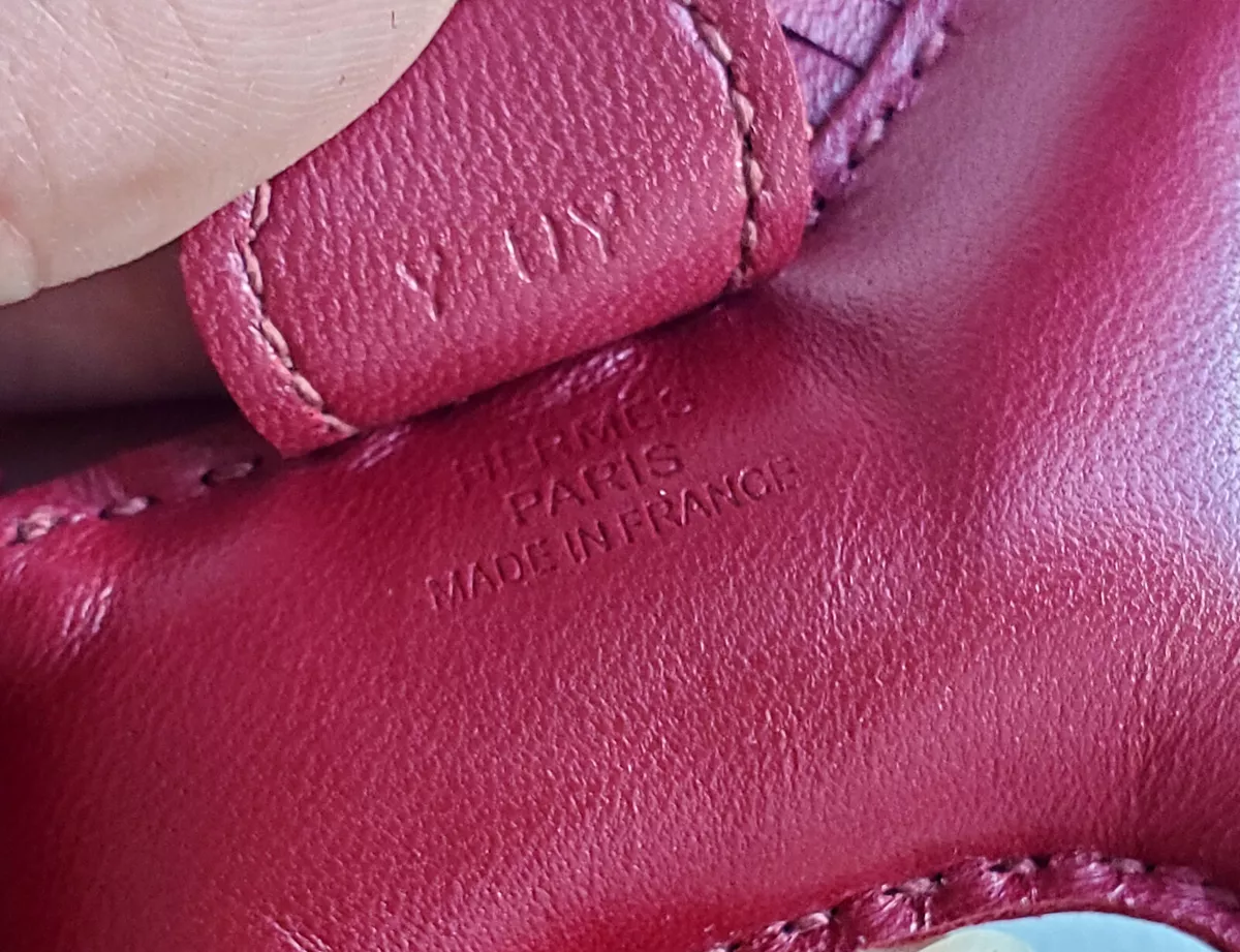 Hermes Red Leather Rodeo Bag Hermes