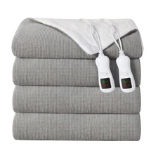 Electric Heated Blanket King Size, Washable Blanket Warmer with Dual Control ...