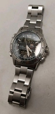 Orient Uhr Analog Digital CVZ00001B0 Edelstahl 1996 sehr selten