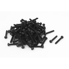 M2.5x18mm Thread 10.9 Alloy Steel Button Head Hex Socket Cap Screw Bolt 100pcs