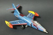 Altes Flugzeug Blechflugzeug Blechspielzeug Blue Star Jet Space Starfighter TM