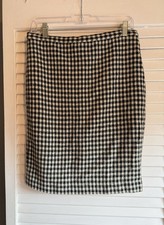 VTG Lauren Ralph Lauren 100 Wool Houndstooth Pencil Skirt Sz 8P classic career