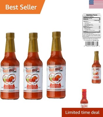 Deliciously Spicy Hot Habanero Sauce 10 oz (Set of 3)   Perfect for Every Dish