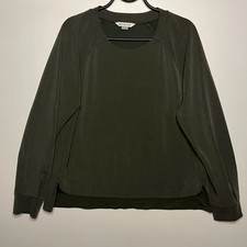 Athleta Olive Green Crewneck Sweatshirt Pullover