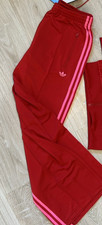 adidas Original Firebird Track Pants Scarlet Pink Loose Fit Bottom JW1225
