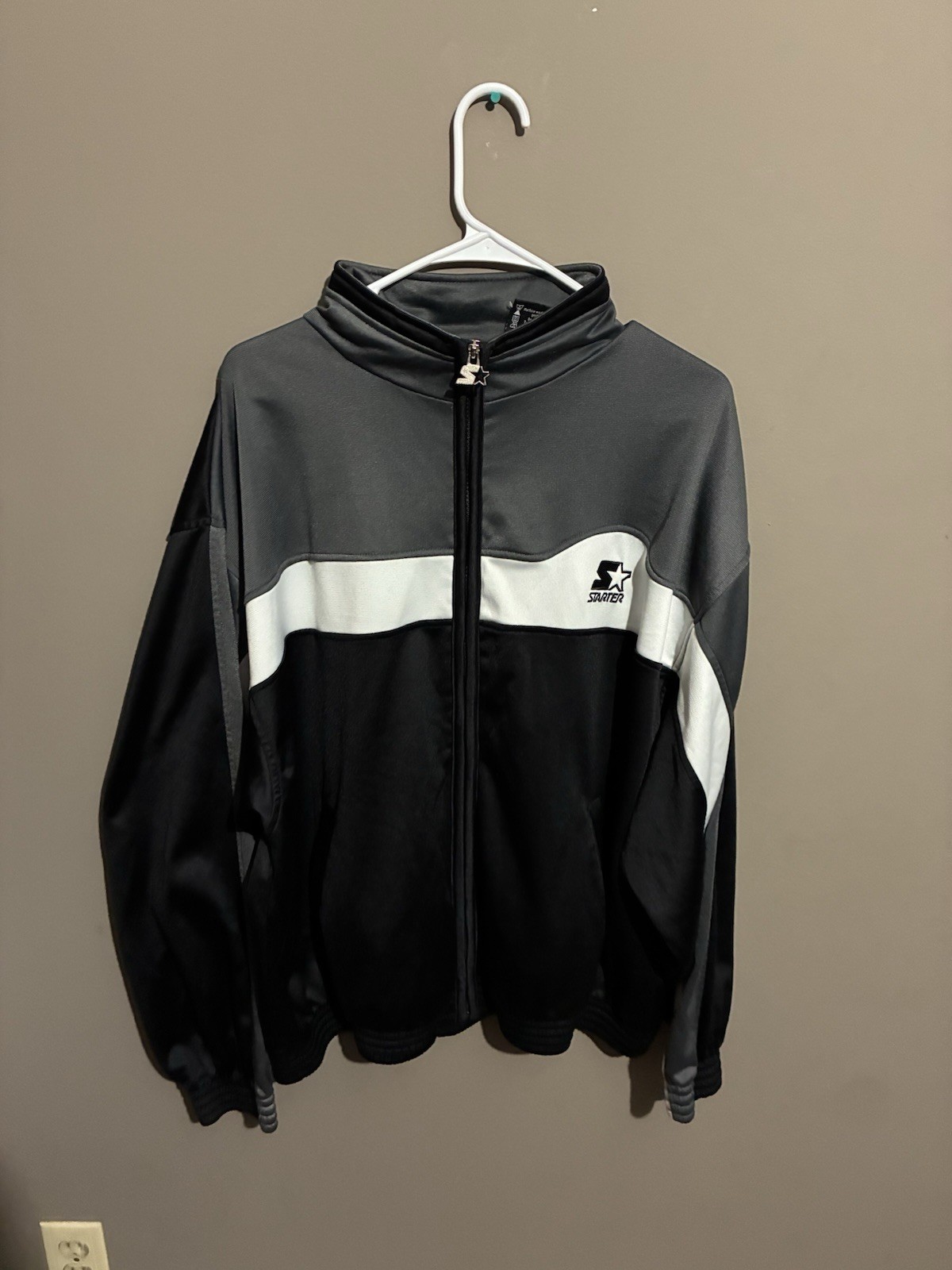90s Starter Black Polyester Track Jacket Men’s La… - image 5