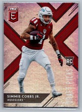 Simmie Cobbs Jr. #123, Rookie, Draft Picks, Indiana Hoosiers, 2018 Panini Elite