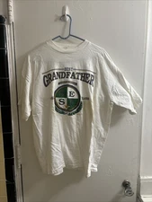 VTG Y2K World’s Best Grandpa T-Shirt White 2XL Springhill Wholesale FREE SHIP