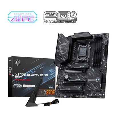 MSI - X870E GAMING PLUS WIFI (Socket AM5) AMD X870E ATX DDR5 Wi-Fi 7 Motherbo...