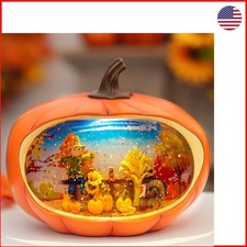Enchanting Swirling Glitter Pumpkin Decoration - Ideal for Thanksgiving Gifting
