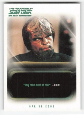 The Quotable Star Trek The Next Generation #P2 Worf Promo