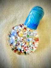 Murano-Style Art Glass Pendant Confetti Borosilicate Lampwork - BEAUTIFUL!