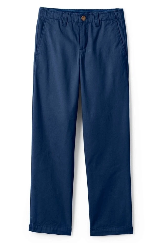 Pantalones LANDS END Deep Sea Azul Marino Hierro Rodilla Cadete Niños 18 *NUEVOS* Foto 2 de 4