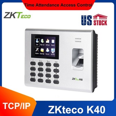 ZKteco K40 Access Control Built-in Battery TCP/IP Fingerprint Time Attendance US