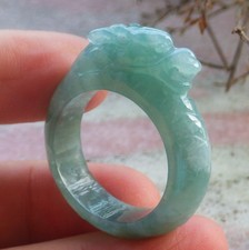 Video Certified Green Natural A JADE Jadeite Dragon RING USA. 10.25    708423