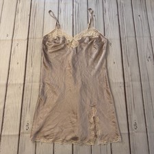 Victoria's Secret Pure Lace Tease Satin Lace-Trim Mini Slip Dress Sz Small