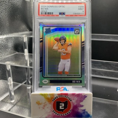 2024 Panini Donruss Optic - Rated Rookie Bo Nix #209 Holo Prizm Psa 9 (RC)