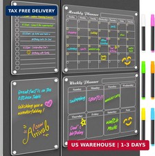 DIYMAG Magnetic Calendar for Refrigerator 4 PCS Dry Erase Whiteboard 15.2"x11.2"