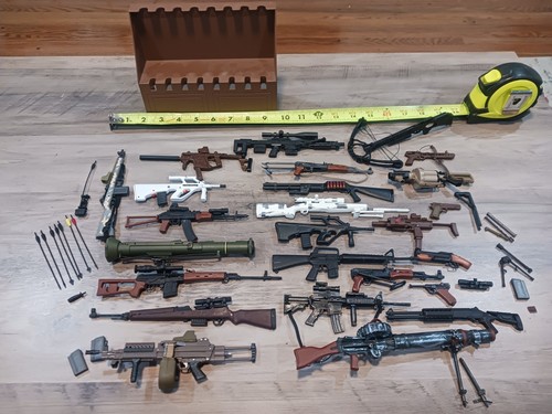 Lot Of 1/6 Scale Military Weapon Toy Guns for 12