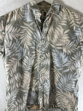 Hawaiian Shirt Tori Richard- Cotton- Medium - Vintage Casual Grn FREE SHIPPING